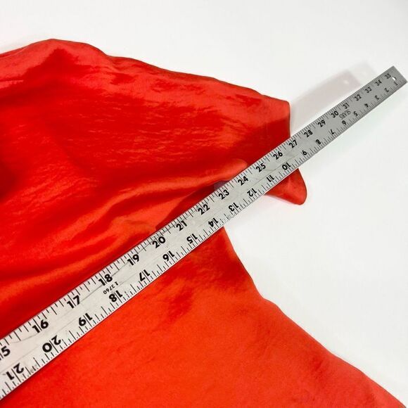 Whyred Mini Dress Womens 38 Red Short Sleeve Cowl Neck Pullover - Picture 4 of 10